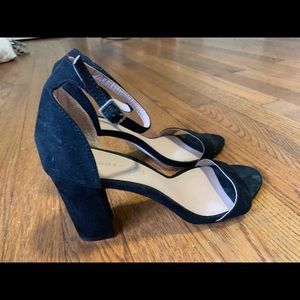 Black open toe heel